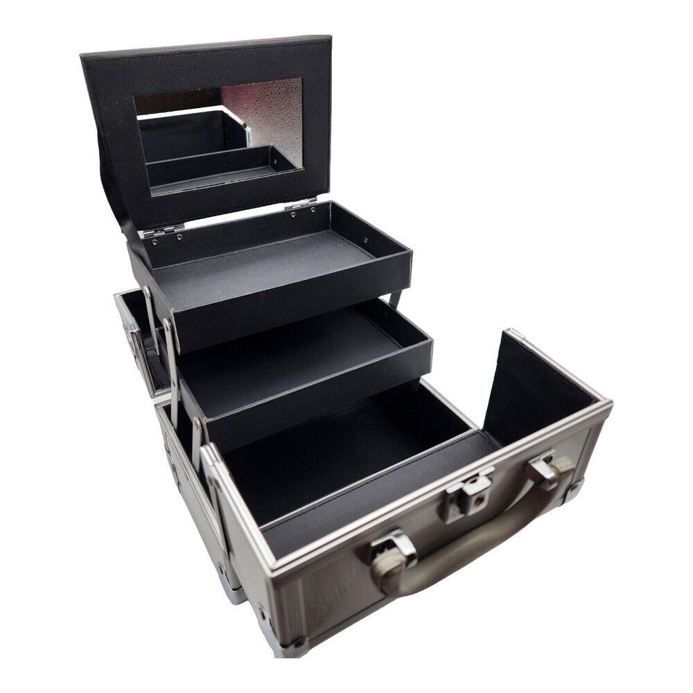 Professional Small Makeup Train Case Jewelry Box … - image 2
